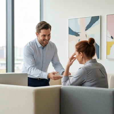 Legal advisor assisting an employee with redundancy issues