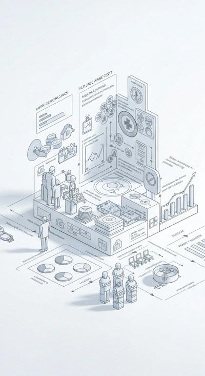 Illustration of key factors influencing future care costs