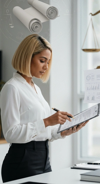 Person reviewing legal documents and calculations on a tablet, symbolizing understanding accident claim payouts