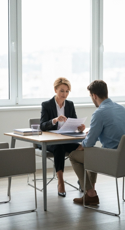 Image showing a legal consultation regarding tenant rights