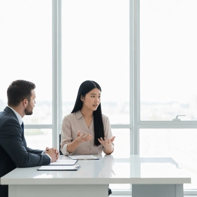 Employee discussing redundancy rights with a consultant
