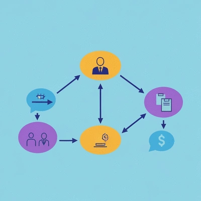 Diagram showing the process of dispute resolution through settlement agreements