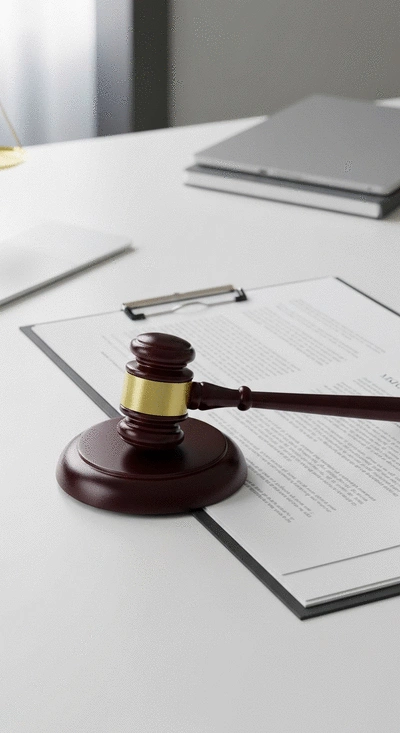 Gavel and legal documents on a desk, symbolizing legal action and fair compensation